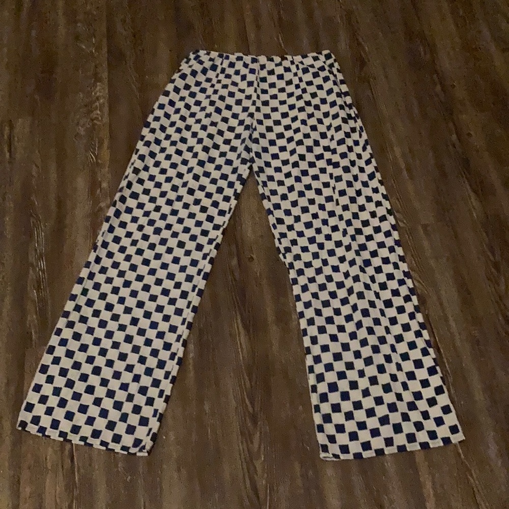 Stark X Checkered Pants White Small